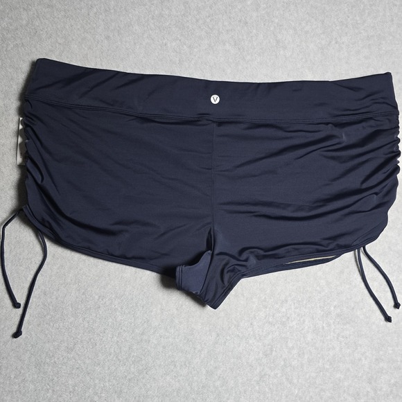 LIVI Lane Bryant Womens Size 30 Beach Resort Blue Active Pull On Tie Swim Shorts - Picture 3 of 8